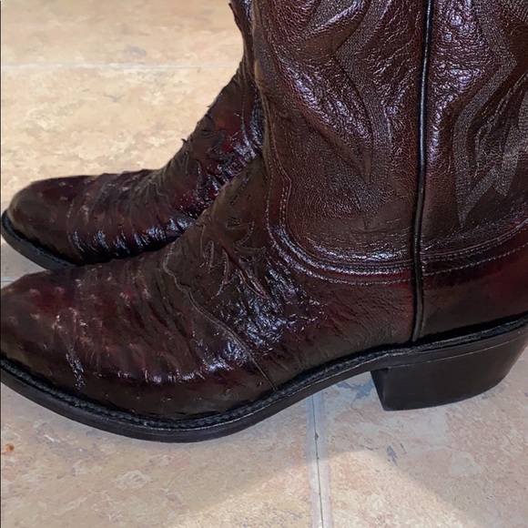 Lucchese Shoes Gently Used Ostrich Mens Boots Poshmark